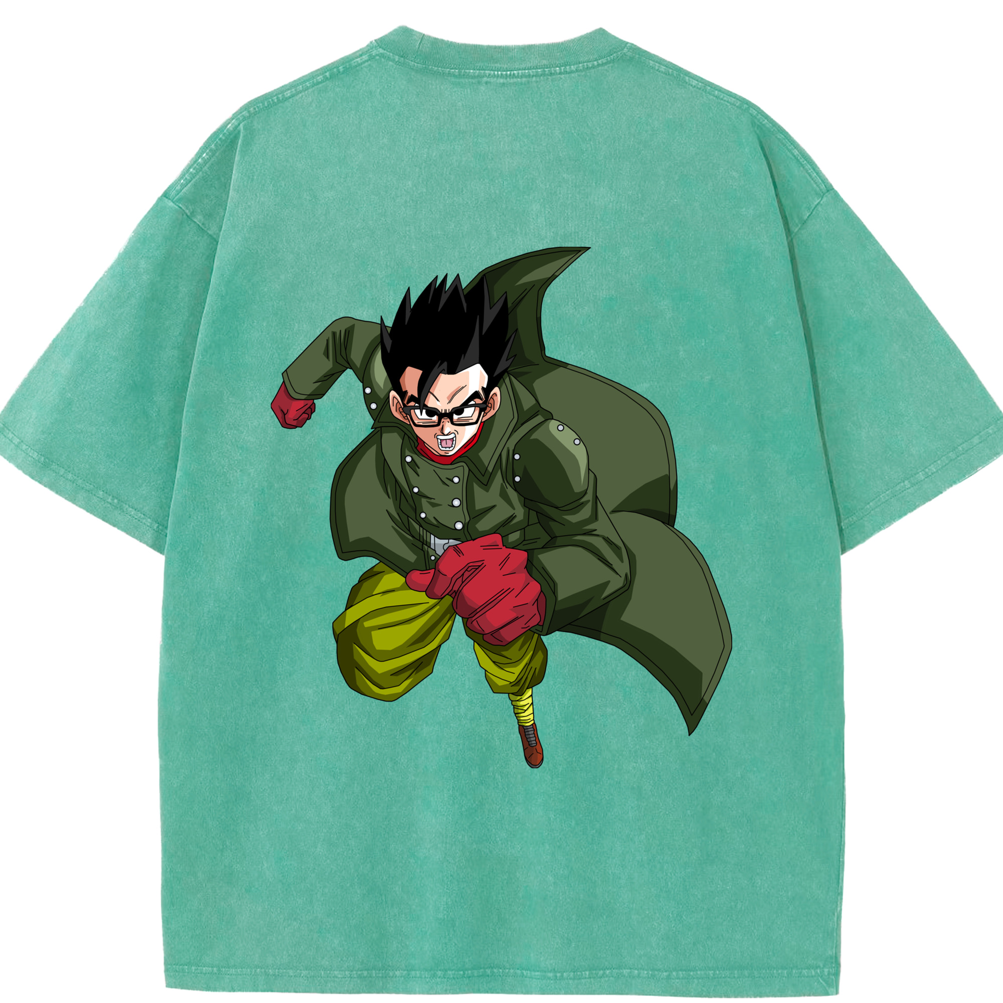 （画像用） ドラゴンボール 孫 悟飯（そんごはん）DRAGON BALL Son Gohan 綿100% ヴィンテージ風 半袖Tシャツ（背面プリント）